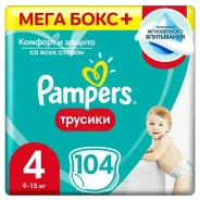 ����������-������� Pampers Pants 4 9-15�� 104�� ����