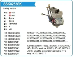 ����������� ���� �������� (���������������) 24V Komatsu, JOHN Deere Excavators 225CLC Krauf SSK8253SK ����