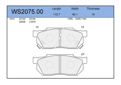 ������� ��������� Honda FIT WS207500 GD1, �������� WS207500 ����