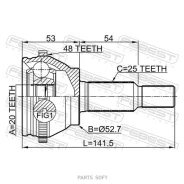���� �������� 20x52.7x25 | ��� ����/��� | Febest 2410ARKA48R 2410ARKA48R ����