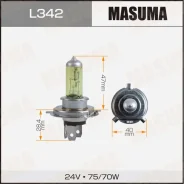 ����� ���������� Masuma Yellowglow H4 (P43t, T16), 24�, 75/70��, 2800�, 1 ��, ���. L342 L342 ����