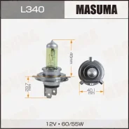 ����� ���������� Masuma Yellowglow H4 (P43t, T16), 12�, 60/55��, 2800�, 1 ��, ���. L340 L340 ����