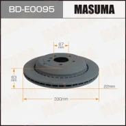 ���� ��������� Masuma, rear Mercedes-BENZ GL-Class (X164) 06-12, ������ BDE0095 ����