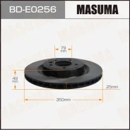 ���� ��������� Masuma, rear Landrover Discovery 16-, ������ BDE0256 ����