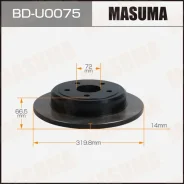 ���� ��������� Masuma, rear JEEP Grand Cherokee 04-10, ������ BDU0075 ����
