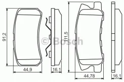 ������� ��������� ������ �������� �������� Mitsubishi Pajero 00 Akebono [178Bosch986495357] 986495357 ����