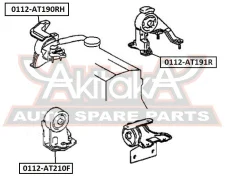 ������� ��������� ������ Toyota Toyota Caldina AT191/ST190/ST191/CT190 1992-1997 ASVA 0112-AT191R 0112AT191R ����