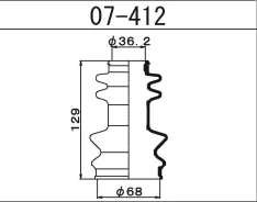 ������� ����� �������� /36,2*68*129/ Nissan Primera P10,11, Almera, Sunny 90- Maruichi 07412 07412 ����