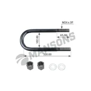 ��������� � ������� � ������� 102/xM24x3x65mm L=320-U BPW Mansons 300116 300116 ����