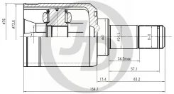 ���� ������� ABS MI036A43 MI Lancer/Cedia CS5A/W CVT 4WD 00- JD JCT0022A JCT0022A ����