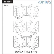������� ��������� Toyota/Lexus LAND Cruiser 200/LX570 07- �����. Advics SN139P SN139P ����
