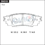 ������� ��������� Toyota Camry/RAV4 17- ����. Advics SN315 SN315 ����