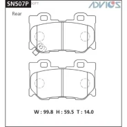 ������� ��������� Nissan Skyline/Fairlady 07- ����. Advics SN507P SN507P ����