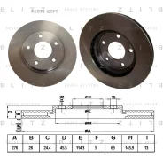���� ��������� Mitsubishi Lancer 08- �����. ����. Blitz BS0334 BS0334 ����