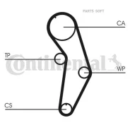 �������� ����� ��� VAG A3/A4/Octavia/GOLF 4/GOLF 5/GOLF 6/Jetta 3/Passat 96- 1.6 � ������ Continental CT908WP1 CT908WP1 ����