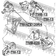 ����� ��������� Toyota Corolla 00-08 ���������� ����. Febest Tmnze120RH TMNZE120RH ����
