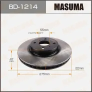 ���� ��������� Toyota Corolla AXIO/Fielder �����. (���. 2 ��. ) Masuma BD1214 BD1214 ����