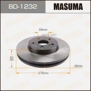 ���� ��������� Toyota WISH �����. (���. 2 ��. ) Masuma BD1232 BD1232 ����
