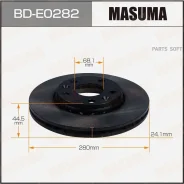 ���� ��������� Renault Duster I/Arkana 10- �����. (� ����. 2 ��. ) Masuma BDE0282 BDE0282 ����