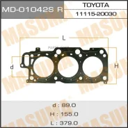 ��������� ��� Toyota 1MZ-FE 1.30 �� ����. Masuma MD01042SRH MD01042SRH ����