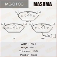 ��������� ������� �������� VAG A3/S3/Octavia/YETI/Caddy/GOLF/�GOLF PLUS/Jetta 10- Masuma MS0138 MS0138 ����