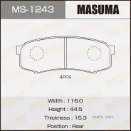 ������� ��������� Mitsubishi LAND Cruiser 90 90- ����. Masuma MS1243 MS1243 ����