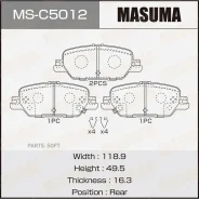 ������� ��������� Honda CR-V 18- �������� ����. Masuma MSC5012 MSC5012 ����