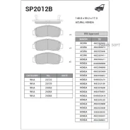 ������� ��������� Honda Civic 12- Sangsin Brake SP2012B SP2012B ����