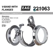 ����� ��������� V-Band 63��/2.5 �-� (� �������� SS304) EAG 221063 221063 ����