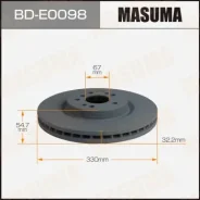 ���� ��������� Masuma, front Mercedes-BENZ M-Class (W164) 05-11 BD-E0098, �������� BDE0098 ����