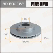 ���� ��������� Masuma, front Volkswagen Touareg 02-18 RH BD-E0015R, ������ �������� BDE0015R ����