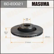 ���� ��������� Masuma, front Volkswagen BD-E0021, �������� BDE0021 ����