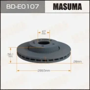 ���� ��������� Masuma, front Mercedes-BENZ VITO (W639) 03- [��.2] BD-E0107, �������� BDE0107 ����