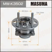 ��������� ���� Masuma rear Hyundai Solaris I 10-14 MW-K3502, ������ MWK3502 ����
