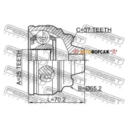 ���� �������� 25x65.2x37 | ����� ����/��� | Febest 1910-F10 Febest 1910F10 ����