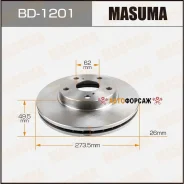 ���� ��������� Masuma, front Toyota Auris, Corolla/ ADE150, ZZE150 [��.2] Masuma BD-1201 Masuma, �������� BD1201 ����