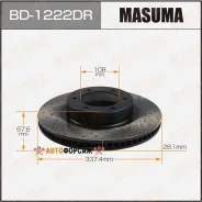 ���� ��������� Masuma, ��������������� front Toyota Prado / GRJ12#, KDJ12#, RZJ12# RH Masuma BD-1222DR Masuma, ������ �������� BD1222DR ����