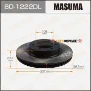 ���� ��������� Masuma, ��������������� front Toyota Prado / GRJ12#, KDJ12#, RZJ12# LH Masuma BD-1222DL Masuma, ����� �������� BD1222DL ����