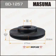 ���� ��������� Masuma, front Toyota Auris ZRE185L, NRE185L 12-18 [��.2] Masuma BD-1257 Masuma, �������� BD1257 ����