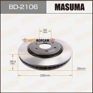 ���� ��������� Masuma, front Nissan Pathfinder, Navara / R51, D40M [��.2] Masuma BD-2106 Masuma, �������� BD2106 ����