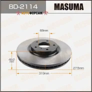 ���� ��������� Masuma, front Nissan Murano / Z50 Masuma BD-2114 Masuma, �������� BD2114 ����