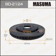 ���� ��������� Masuma, front Nissan Pathfinder R51M, D40M 05-14 Masuma BD-2124 Masuma, �������� BD2124 ����
