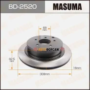 ���� ��������� Masuma, rear Nissan Murano / Z51R Masuma BD-2520 Masuma, ������ BD2520 ����