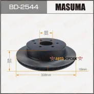 ���� ��������� Masuma, rear Nissan Pathfinder R51M 05-14 Masuma BD-2544 Masuma, ������ BD2544 ����