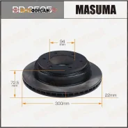 ���� ��������� Masuma, rear Mitsubishi Pajero / V75W [��.2] Masuma BD-3505 Masuma, ������ BD3505 ����