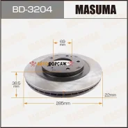 ���� ��������� Masuma, front Mitsubishi Pajero IO 98-07 [��.2] Masuma BD-3204 Masuma, �������� BD3204 ����