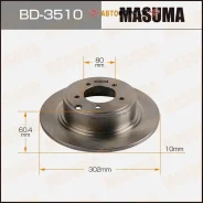 ���� ��������� Masuma, rear Mitsubishi ASX, Outlander / GA3W, CW5W [��.2] Masuma BD-3510 Masuma, ������ BD3510 ����