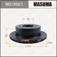 ���� ��������� Masuma, rear Mitsubishi Pajero Sport / KH4W. RUS, KH6W. EUR Masuma BD-3521 Masuma, ������ BD3521 ����