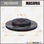 ���� ��������� Masuma, front Honda FIT, N-BOX / GE6, JF4 [��.2] Masuma BD-5209 Masuma, �������� BD5209 ����