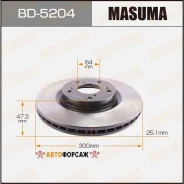 ���� ��������� Masuma, front Honda CR-V 05- [��.2] Masuma BD-5204 Masuma, �������� BD5204 ����